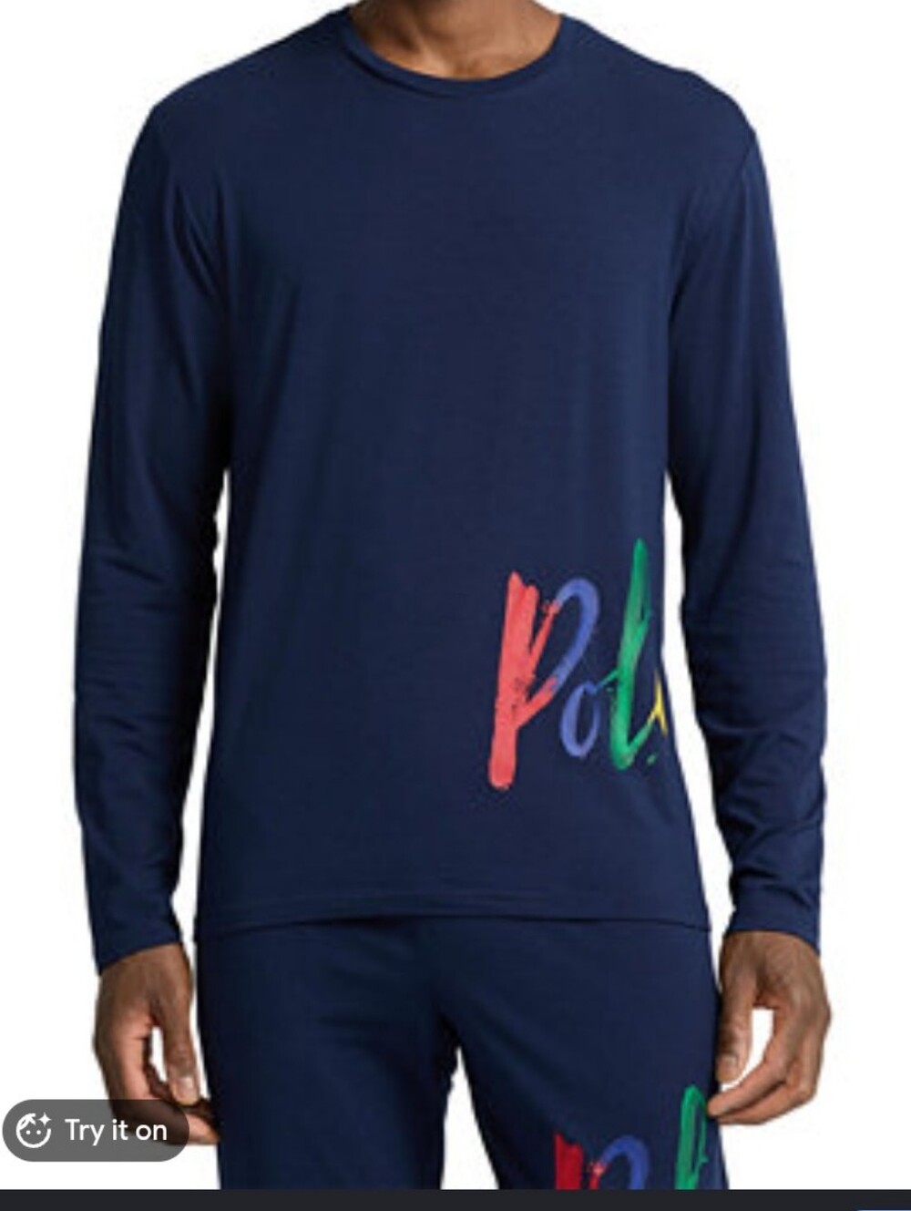 Polo SET by Ralph Lauren Dark Blue Sleep Jogger 2 Piece In Mens Medium Or Large